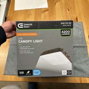 Commercial Electric LED Canopy Light 1008376336 Bronze 4200 Lumens 5000K Dayligh